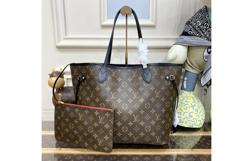 Louis Vuitton M41176 LV Neverfull MM Tote Bag in Monogram Canvas