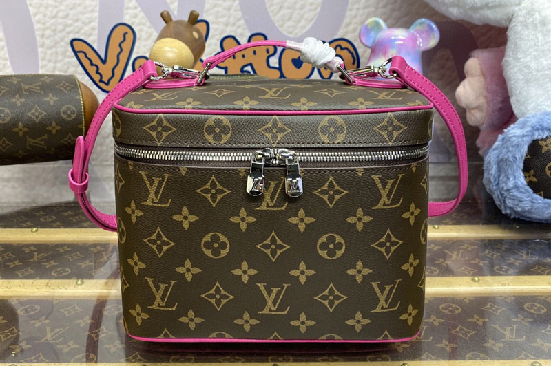 Louis Vuitton M42265 LV Nice BB vanity case in Monogram coated canvas With Pink