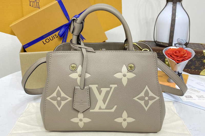 Louis Vuitton M45489 LV Montaigne BB handbag in Monogram Empreinte leather