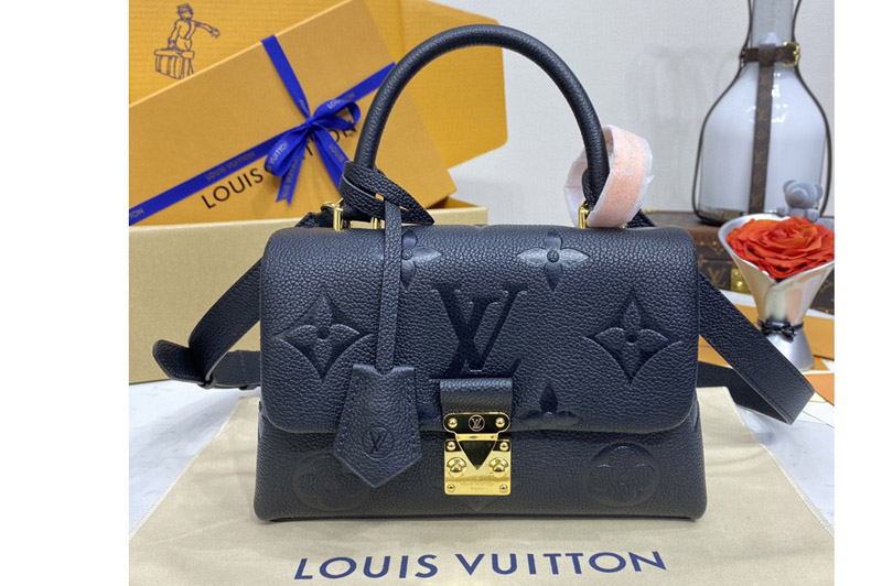 Louis Vuitton M45977 LV Madeleine BB handbag in Black Monogram Empreinte leather