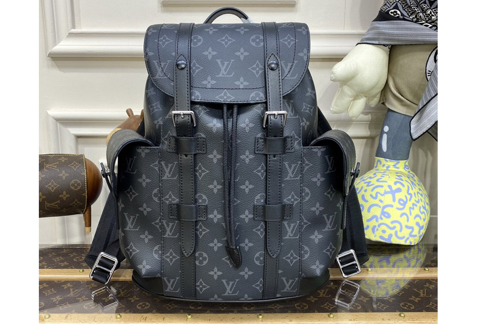 Louis Vuitton M46331 LV Christopher PM backpack in Monogram Eclipse Canvas