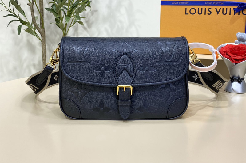 Louis Vuitton M46386 LV Diane satchel Bag in Black Monogram Empreinte leather