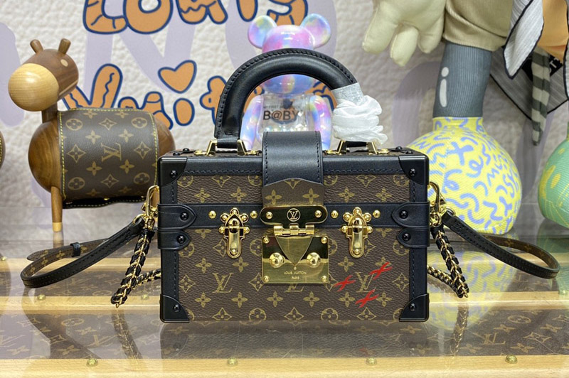Louis Vuitton M46755 LV Petite Malle Capitale handbag in Monogram coated canvas