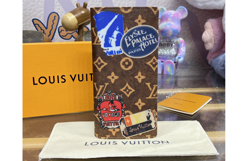 Louis Vuitton M61697 LV Brazza Wallet in Monogram Canvas