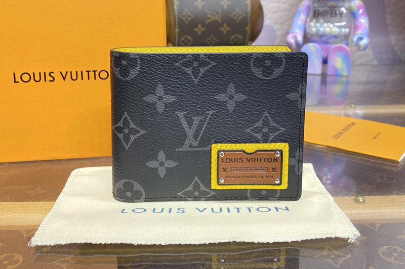 Louis Vuitton M69253 LV Multiple Wallet in Monogram Eclipse canvas