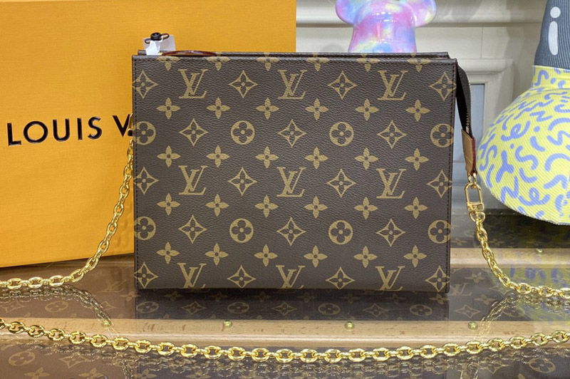 Louis Vuitton M81412 LV Toiletry Pouch On Chain in Monogram coated canvas