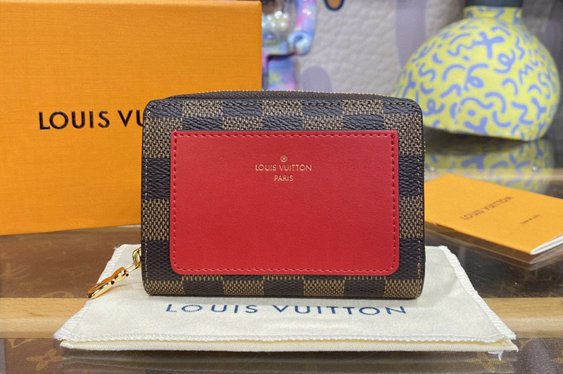 Louis Vuitton M81461 LV Lou wallet in Damier Ebene Canvas