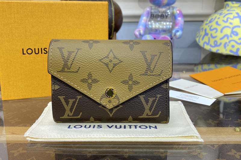 Louis Vuitton M81557 LV Victorine wallet in Monogram and Monogram Reverse canvas