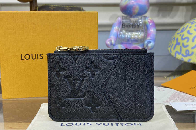 Louis Vuitton M81883 Romy card holder in Black Monogram Empreinte embossed leather