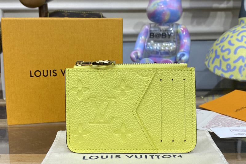 Louis Vuitton M82044 Romy card holder in Yellow Monogram Empreinte embossed leather
