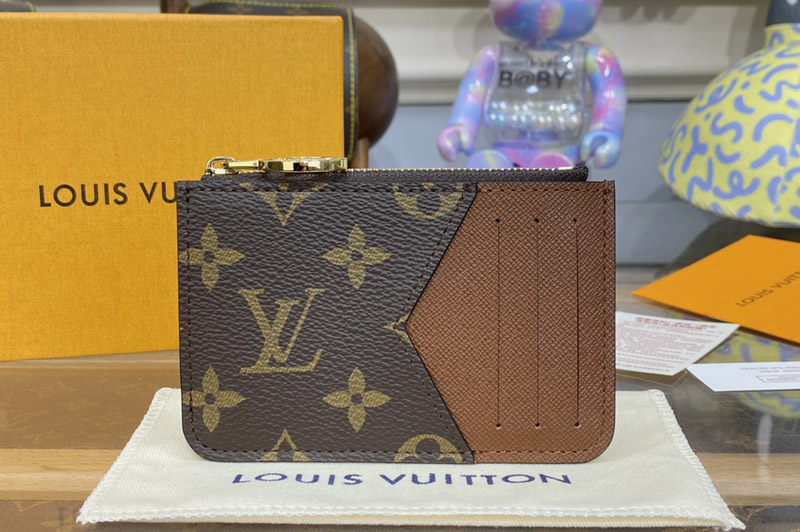 Louis Vuitton M81880 Romy card holder in Monogram coated canvas With Brown