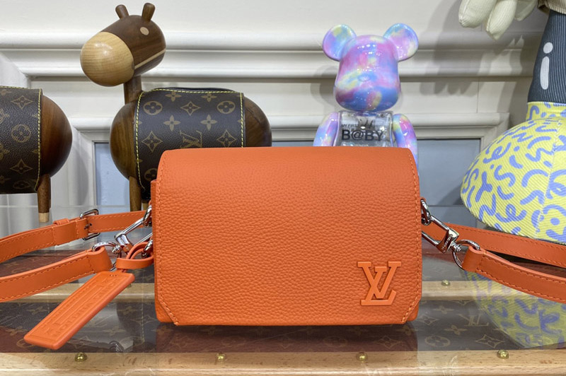 Louis Vuitton M82085 LV Fastline Wearable Wallet in Orange Cowhide leather
