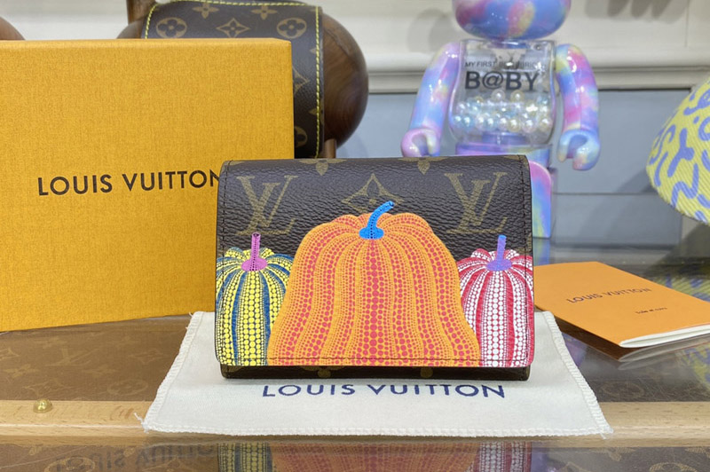 Louis Vuitton M82111 LV x YK Victorine Wallet in Monogram coated canvas with Pumpkin print