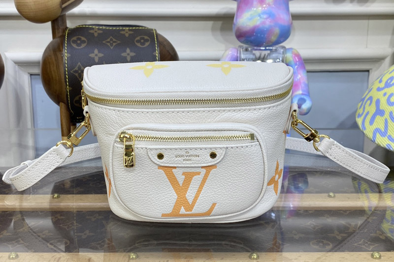 Louis Vuitton M82208 LV Mini Bumbag Bag in Neutral Monogram Empreinte leather