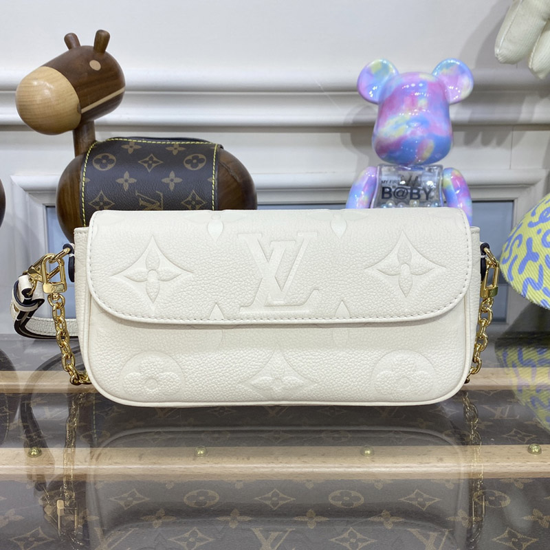 Louis Vuitton M82210 LV Wallet on Chain Ivy Bag in Cream Monogram Empreinte leather