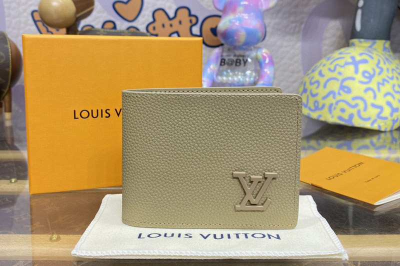 Louis Vuitton M81734 LV Multiple Wallet in Khaki Leather