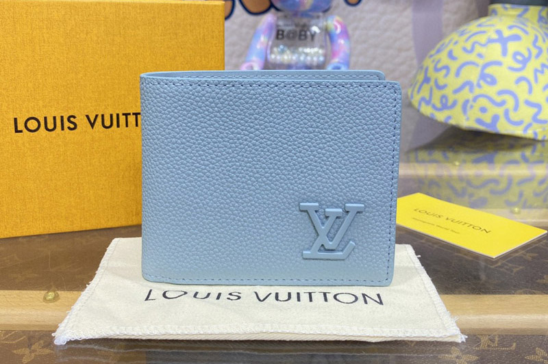 Louis Vuitton M82808 LV Multiple Wallet in Blue Leather