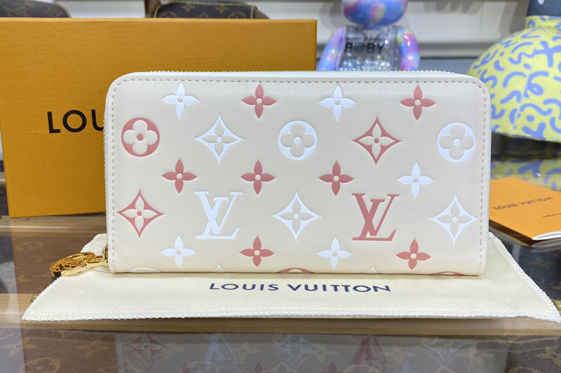 Louis Vuitton M82290 LV Zippy Wallet in Cream Puffy lambskin