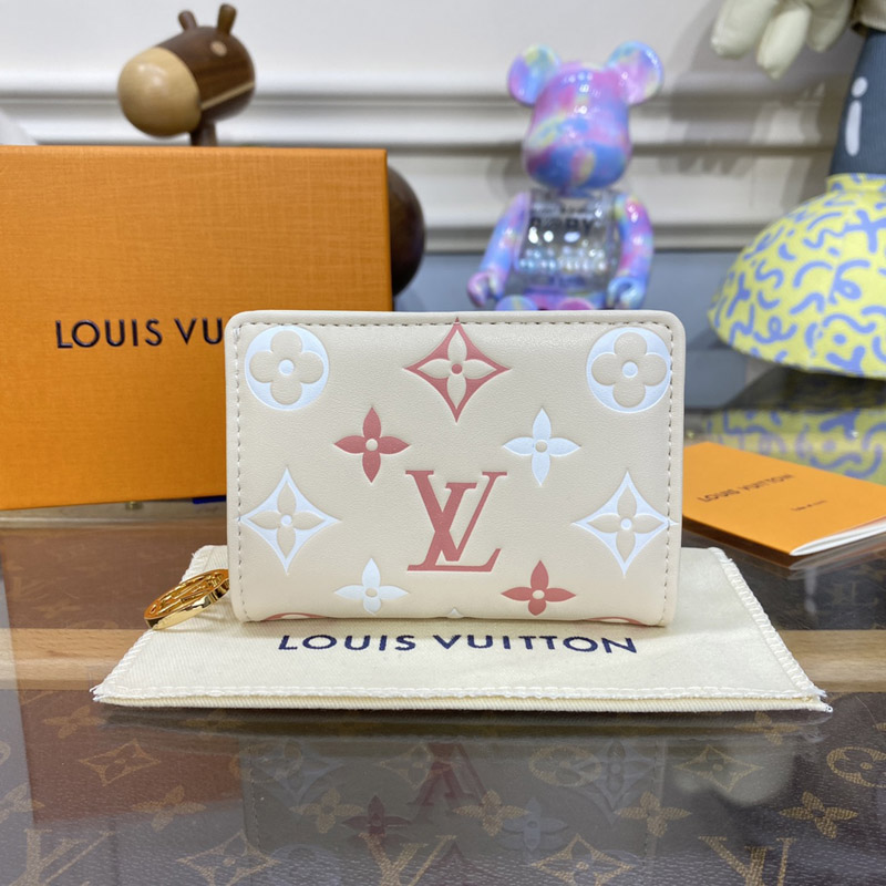Louis Vuitton M82291 LV Lou Wallet in Cream Puffy lambskin