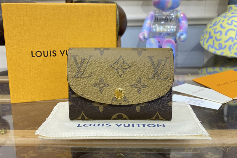 Louis Vuitton M82333 LV Rosalie Coin Purse in Monogram and Monogram Reverse coated canvas