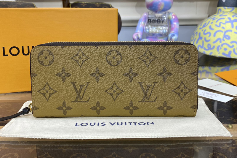 Louis Vuitton M82336 LV Clémence Wallet in Monogram Reverse coated canvas