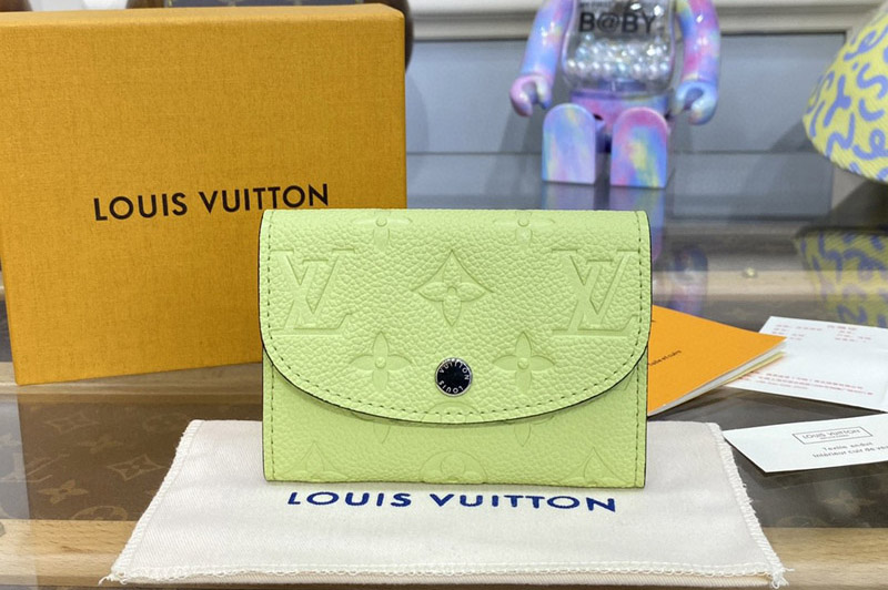 Louis Vuitton M82392 LV Rosalie coin purse in Vert Noto Green Monogram Empreinte leather