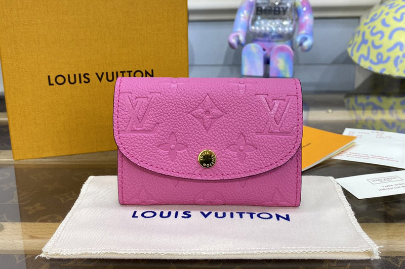 Louis Vuitton M82485 LV Rosalie coin purse in Pink Monogram Empreinte leather