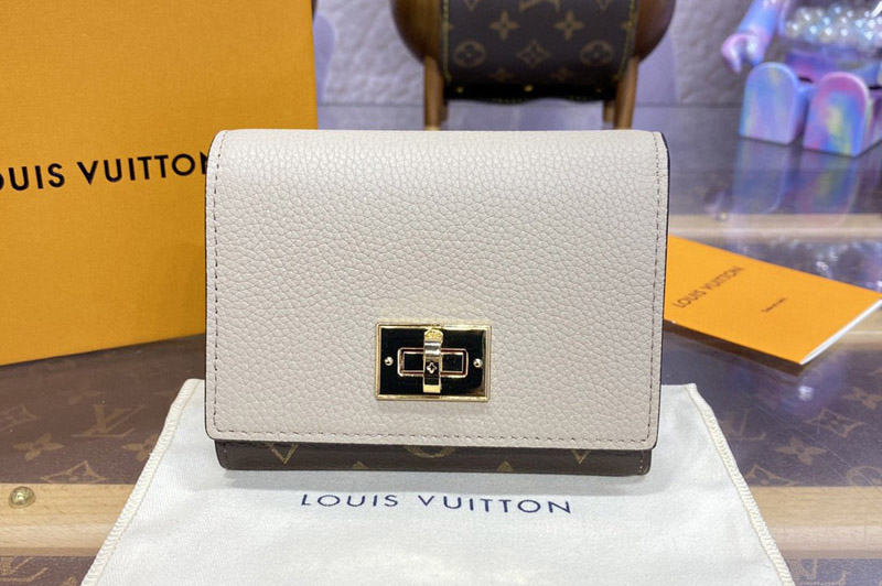 Louis Vuitton M82398 LV Victorine On My Side Wallet in Calf leather and Monogram coated canvas