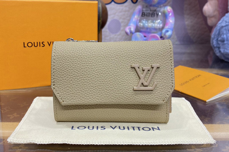 Louis Vuitton M81740 LV Slender Pilot Wallet in Apricot LV Aerogram cowhide leather