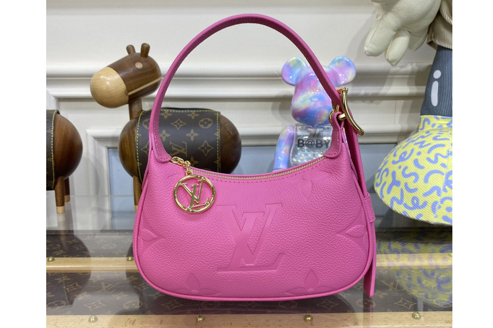 Louis Vuitton M82487 LV Mini Moon Bag in Lollipop Pink Monogram Empreinte leather