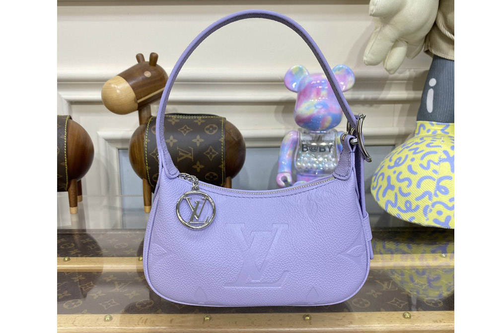 Louis Vuitton M82426 LV Mini Moon Bag in Iris Purple Monogram Empreinte leather