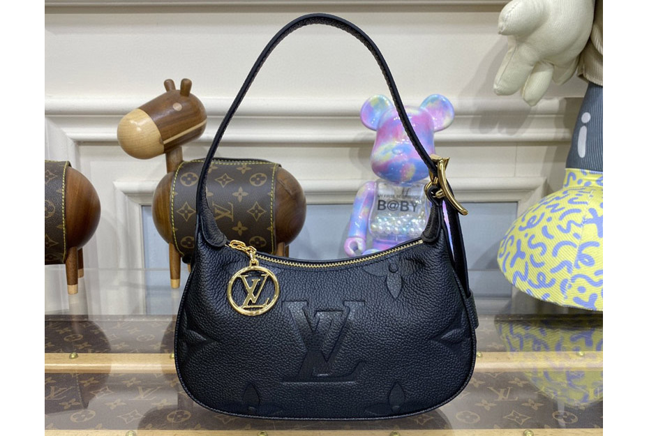 Louis Vuitton M82391 LV Mini Moon Bag in Black Monogram Empreinte leather