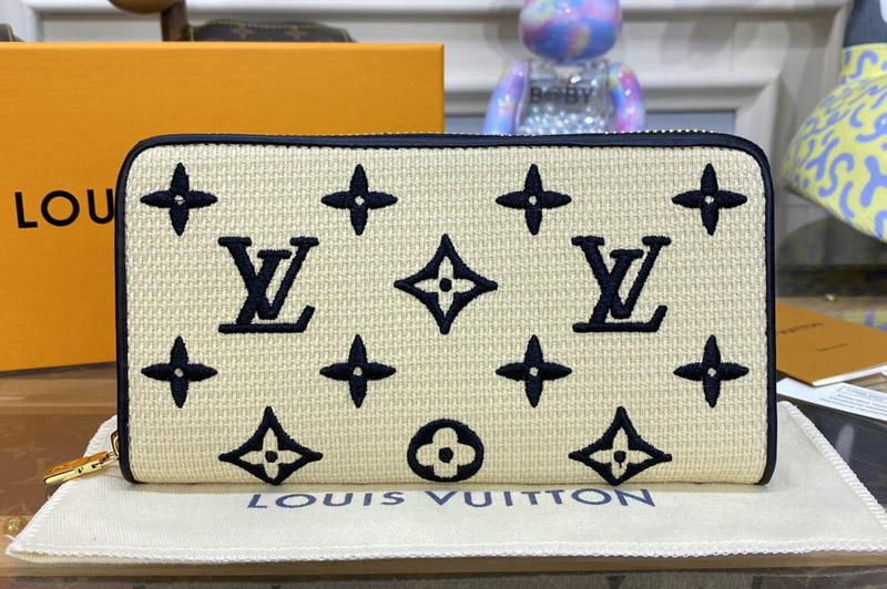 Louis Vuitton M82529 LV Zippy wallet in Black Lotus cotton