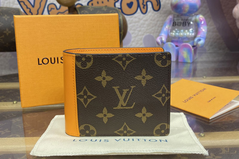 Louis Vuitton M82538 LV Multiple Wallet in Radiant Sun Monogram Macassar coated canvas