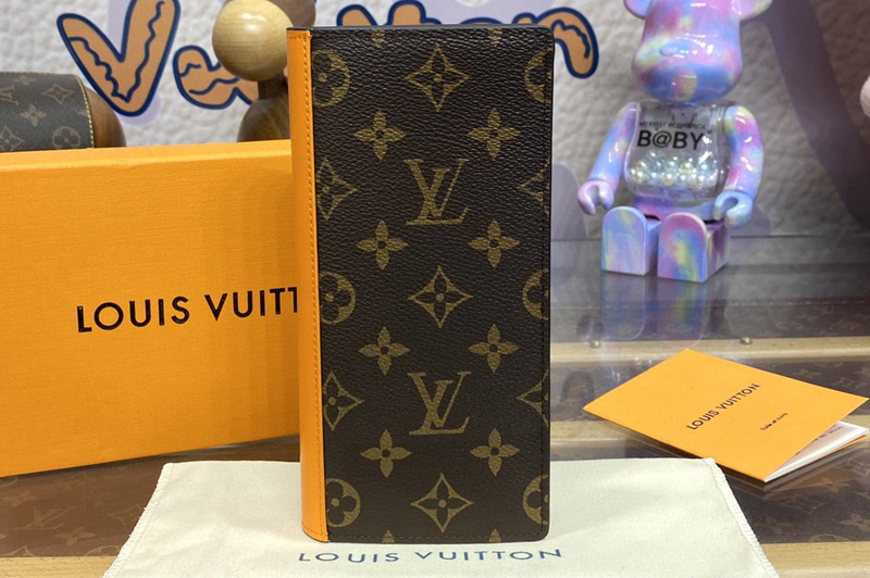 Louis Vuitton Brazza Wallet LV Multiple Wallet in Radiant Sun Monogram Macassar coated canvas