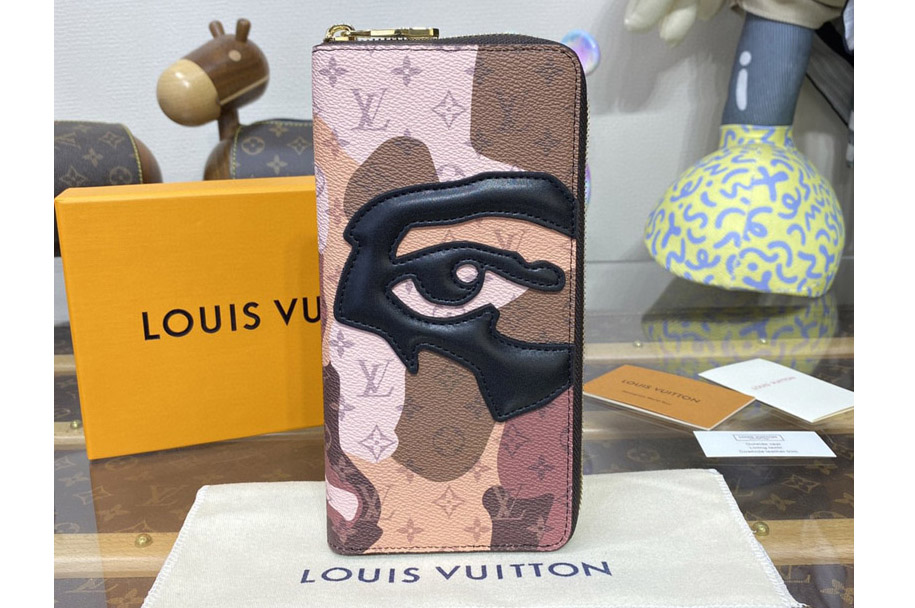 Louis Vuitton M82590 LV Zippy Vertical Wallet in Brown Monogram cowhide leather
