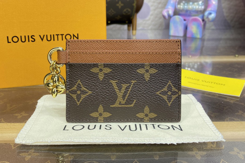 Louis Vuitton M82739 LV Charms Card Holder in Monogram coated canvas With Brown