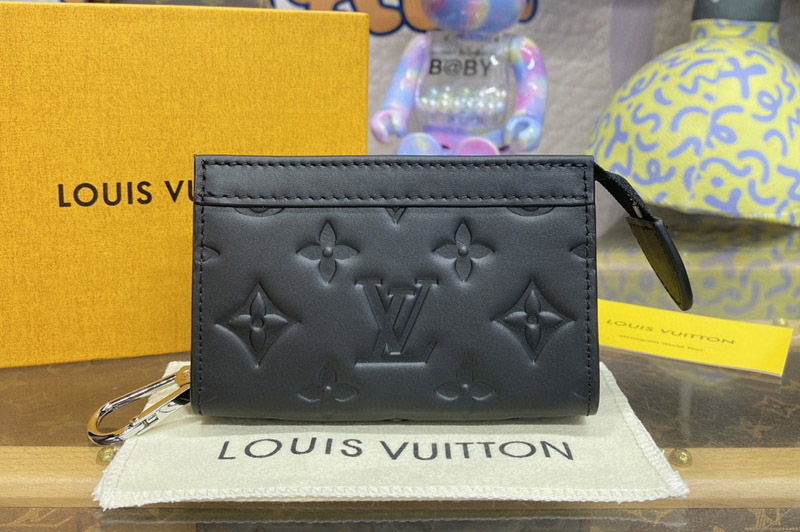 Louis Vuitton M82776 LV Key Pouch Voyage in Monogram Empreinte Leather