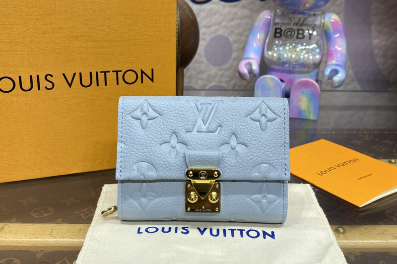 Louis Vuitton M82926 LV Folding Wallet in Blue Hour Monogram Empreinte leather