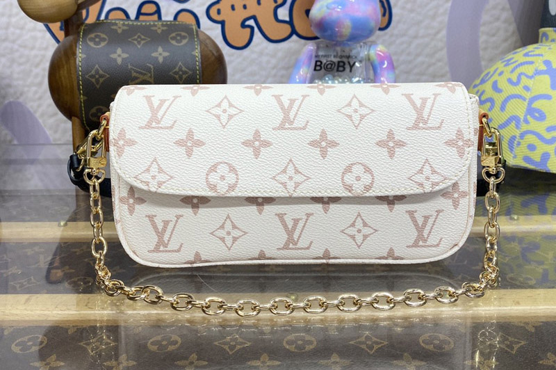 Louis Vuitton M83091 LV Wallet on Chain Ivy Bag in Monogram Dune coated canvas