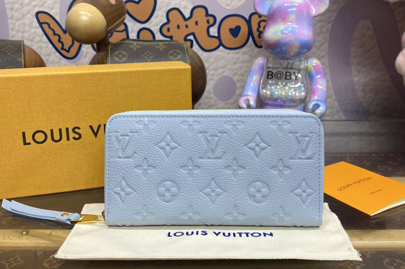 Louis Vuitton M83225 LV Zippy wallet in Blue Hour Monogram Empreinte leather
