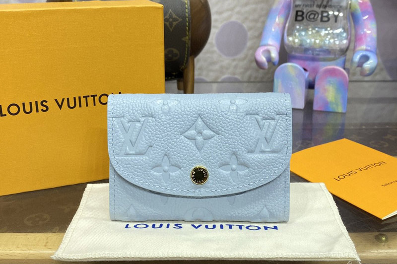 Louis Vuitton M83231 LV Rosalie coin purse in Blue Hour Monogram Empreinte leather