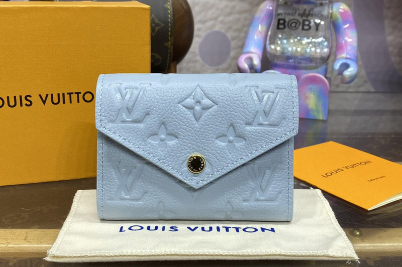 Louis Vuitton M83271 LV Victorine wallet in Blue Hour Monogram Empreinte leather