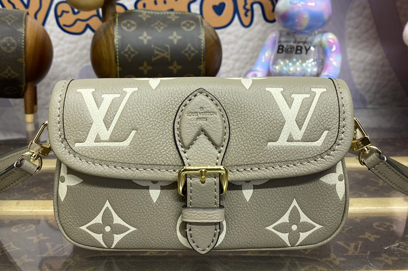 Louis Vuitton M83300 LV Nano Diane Bag in Tourterelle Beige/Cream Monogram Empreinte leather