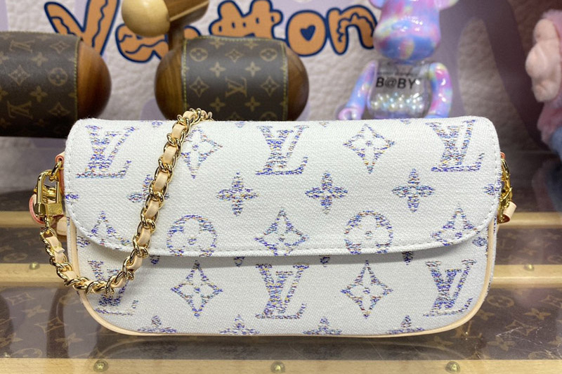 Louis Vuitton M83499 LV Ivy wallet on chain Bag in Multicolor White Monogram jacquard fabric