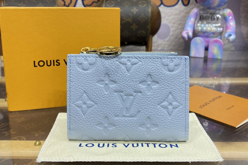 Louis Vuitton M83587 LV Lisa wallet in Olympe Blue Monogram Empreinte leather