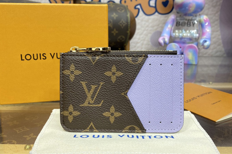 Louis Vuitton M82938 LV Romy card holder Monogram coated canvas With Purple