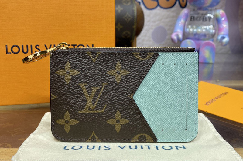 Louis Vuitton M82939 LV Romy card holder Monogram coated canvas With Matcha Green