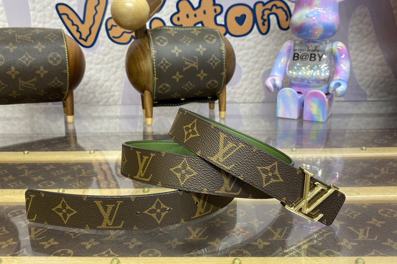 Louis Vuitton M8380V LV LV Initiales 30mm Reversible Belt With Gold Buckle
