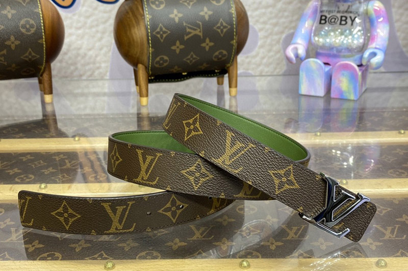 Louis Vuitton M8380V LV LV Initiales 30mm Reversible Belt With Silver Buckle